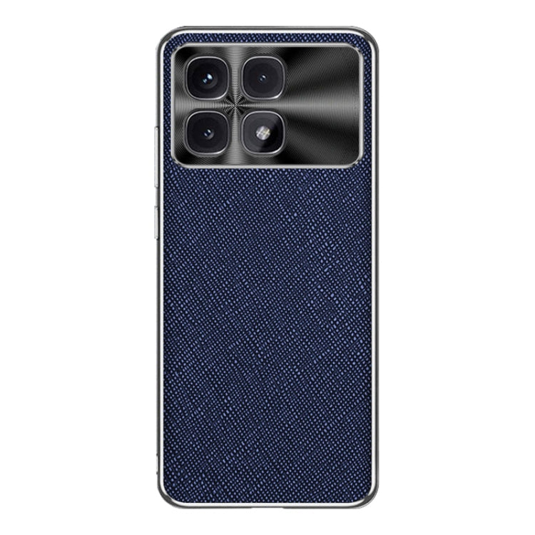 For Redmi K70 Ultra Silver Edge Cross Texture PU Leather Phone Case
