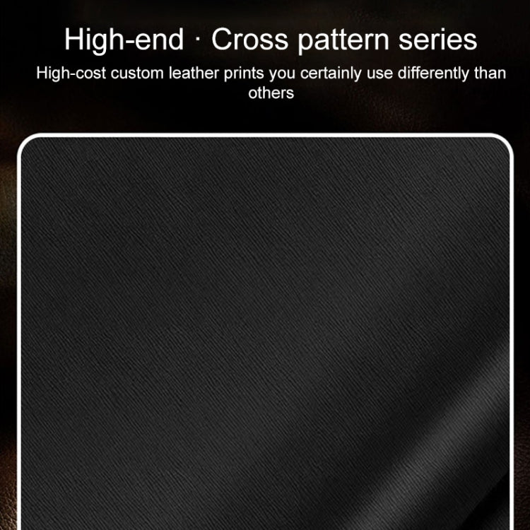 For Redmi K70 Silver Edge Cross Texture PU Leather Phone Case