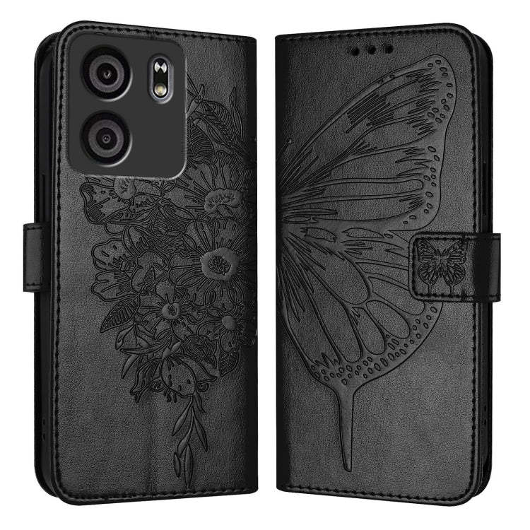 For BLU View 5 Embossed Butterfly Leather Phone Case
