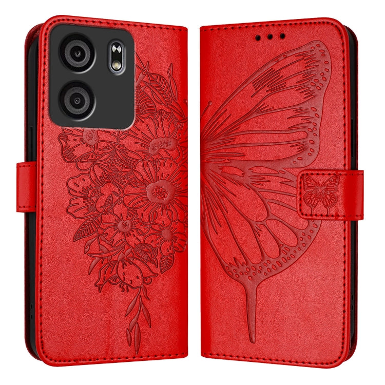 For BLU View 5 Embossed Butterfly Leather Phone Case