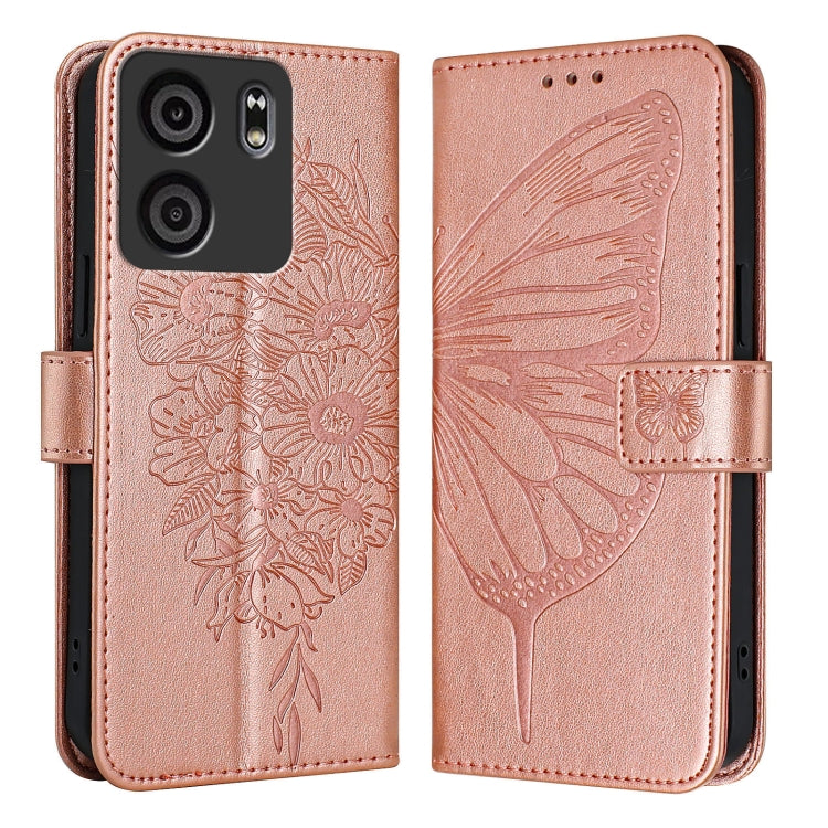 For BLU View 5 Embossed Butterfly Leather Phone Case