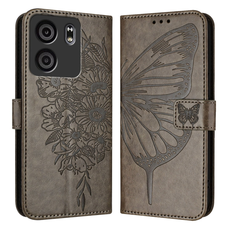 For BLU View 5 Embossed Butterfly Leather Phone Case