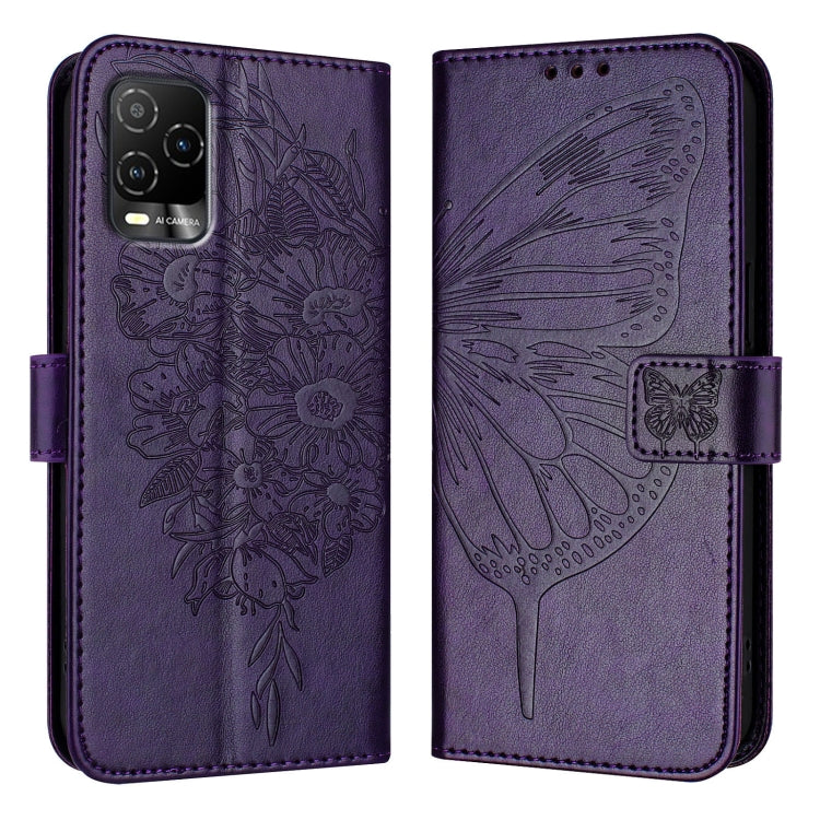 For BLU View 5 Pro Embossed Butterfly Leather Phone Case