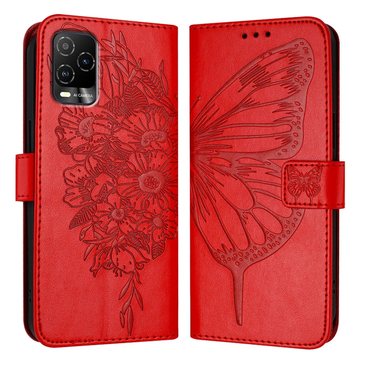 For BLU View 5 Pro Embossed Butterfly Leather Phone Case