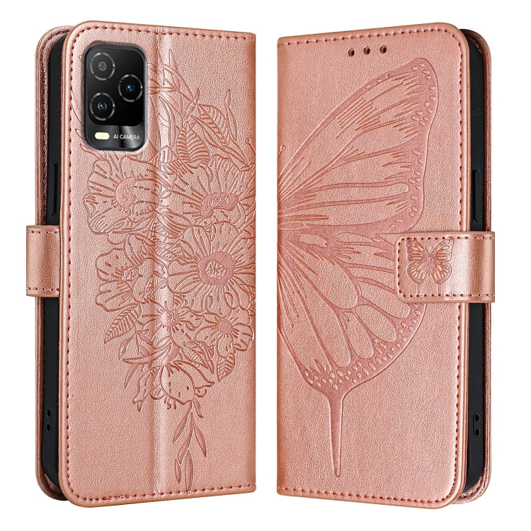 For BLU View 5 Pro Embossed Butterfly Leather Phone Case
