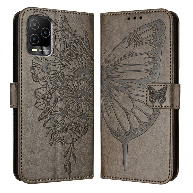 For BLU View 5 Pro Embossed Butterfly Leather Phone Case