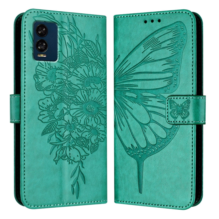 For BLU View Speed 5G Embossed Butterfly Leather Phone Case