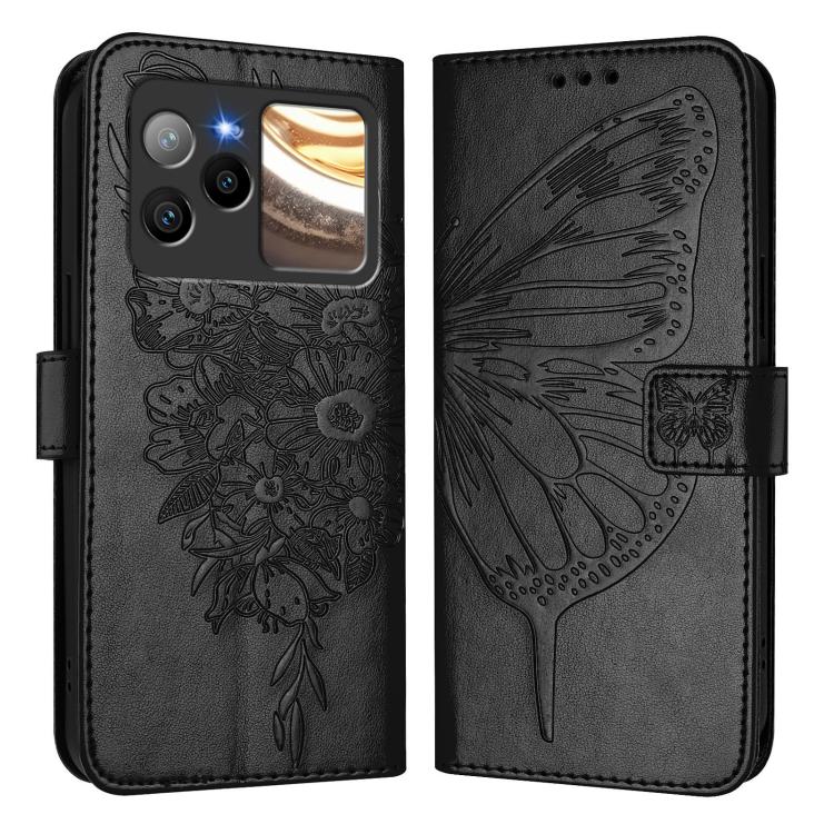For BLU Bold N4 Embossed Butterfly Leather Phone Case