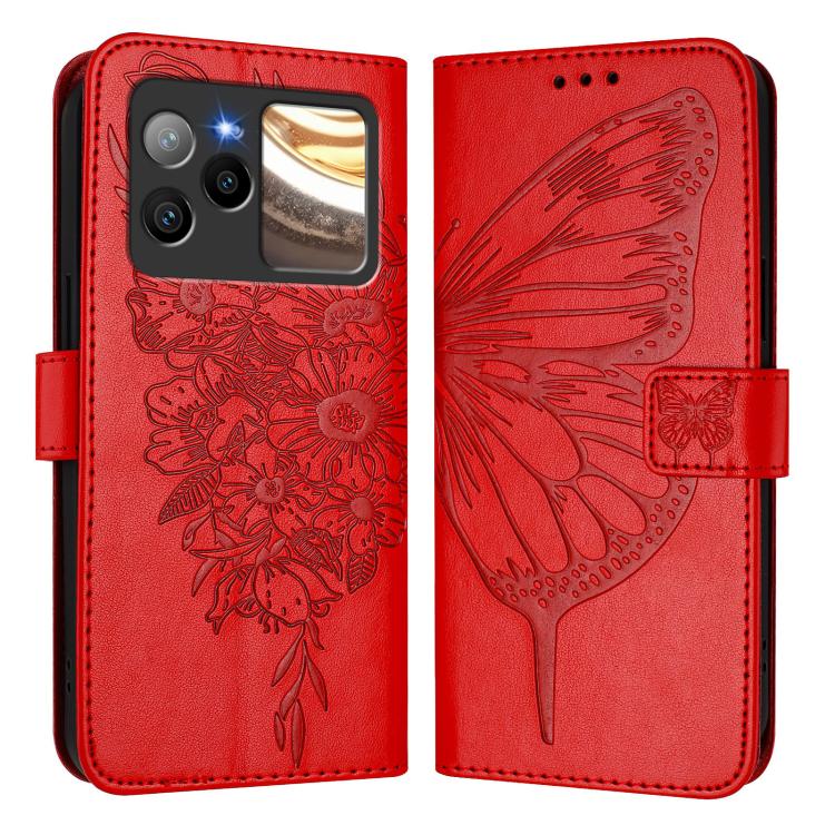 For BLU Bold N4 Embossed Butterfly Leather Phone Case