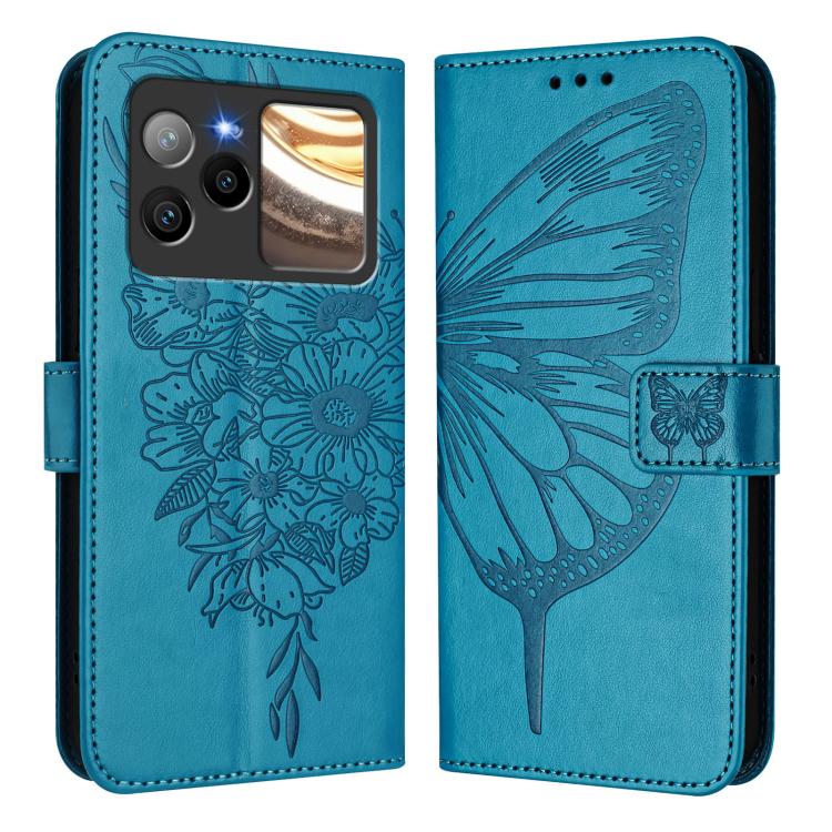 For BLU Bold N4 Embossed Butterfly Leather Phone Case