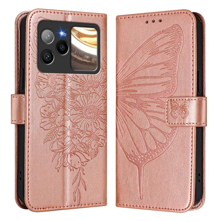 For BLU Bold N4 Embossed Butterfly Leather Phone Case