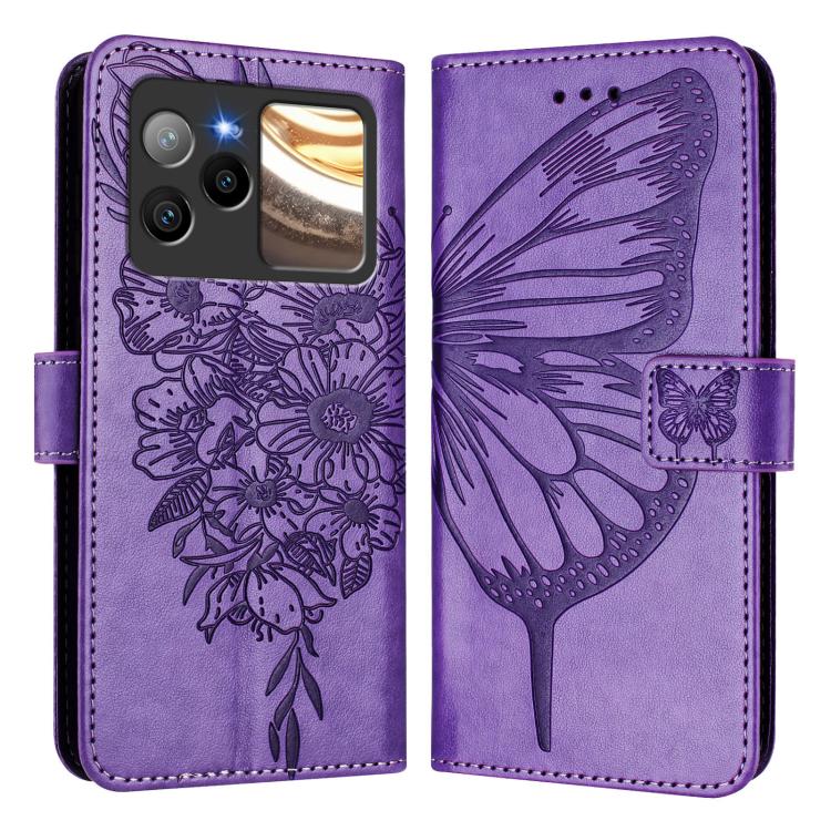 For BLU Bold N4 Embossed Butterfly Leather Phone Case