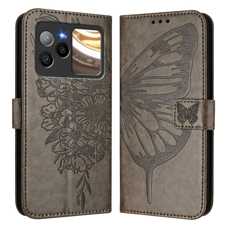 For BLU Bold N4 Embossed Butterfly Leather Phone Case