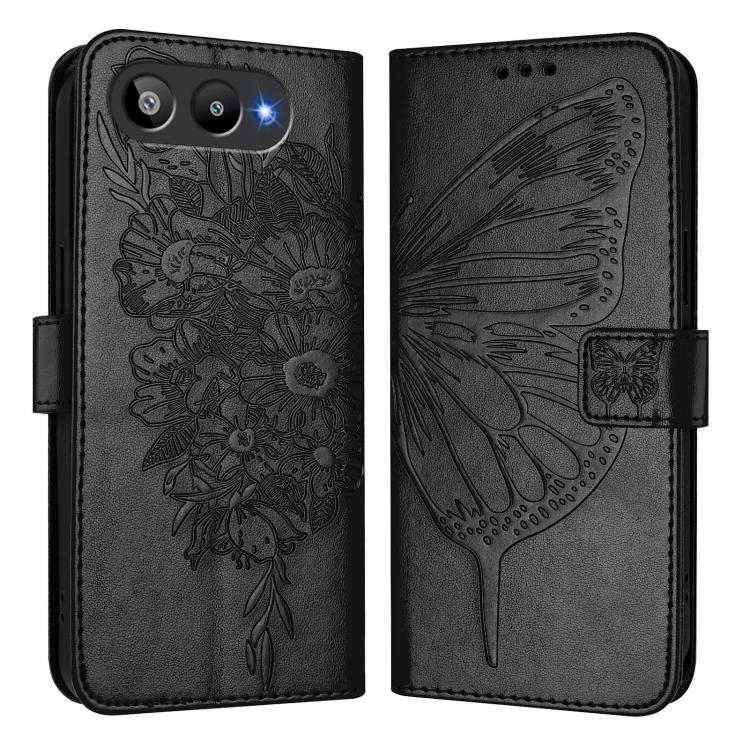 For BLU G95 Embossed Butterfly Leather Phone Case