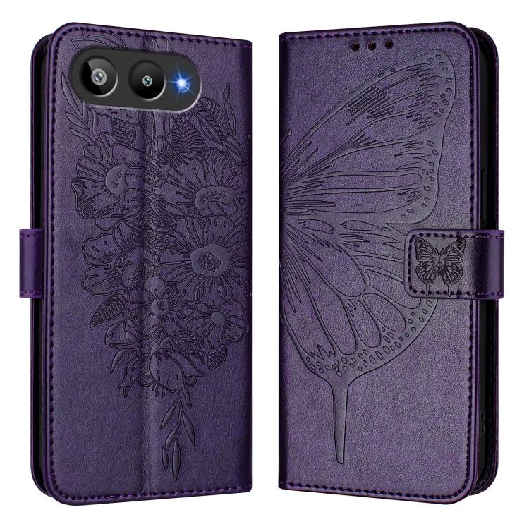 For BLU G95 Embossed Butterfly Leather Phone Case