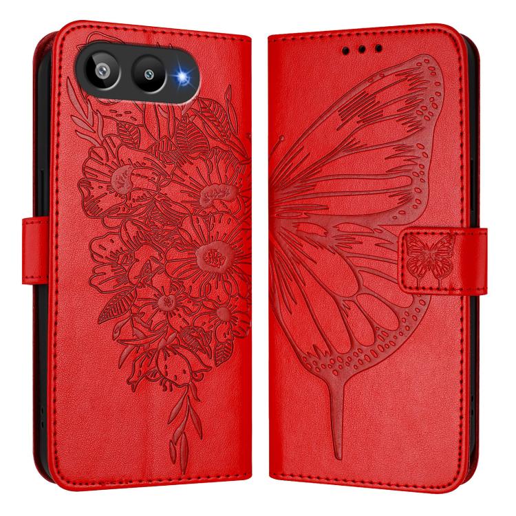 For BLU G95 Embossed Butterfly Leather Phone Case