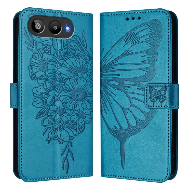 For BLU G95 Embossed Butterfly Leather Phone Case