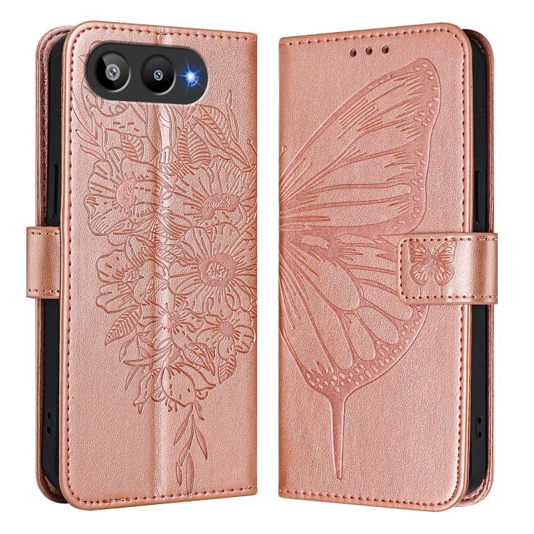 For BLU G95 Embossed Butterfly Leather Phone Case