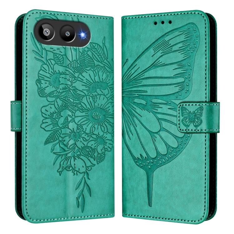 For BLU G95 Embossed Butterfly Leather Phone Case