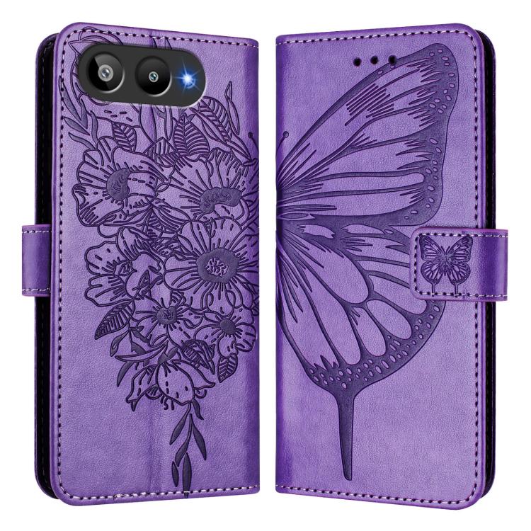 For BLU G95 Embossed Butterfly Leather Phone Case