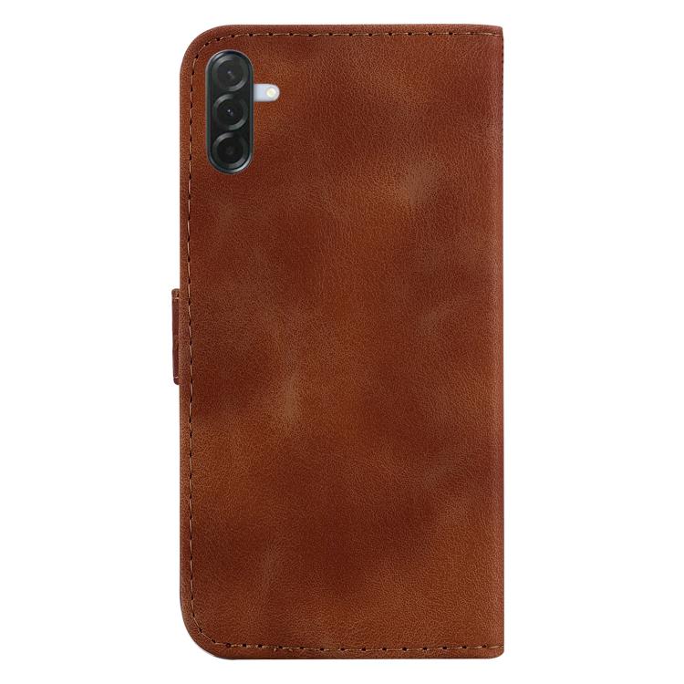 For Samsung Galaxy A57 5G Seven-shaped Embossed Leather Phone Case