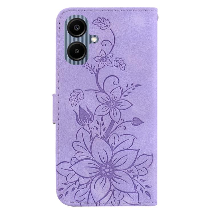 For Galaxy A07 4G / A06 4G / 5G Lily Embossed Leather Phone Case
