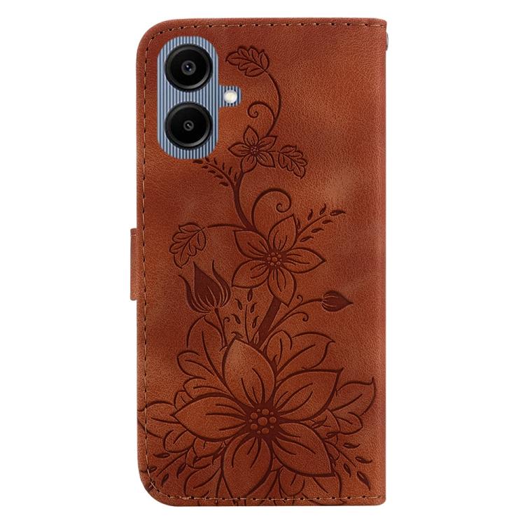 For Galaxy A07 4G / A06 4G / 5G Lily Embossed Leather Phone Case