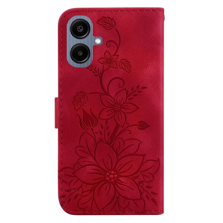 For Galaxy A07 4G / A06 4G / 5G Lily Embossed Leather Phone Case