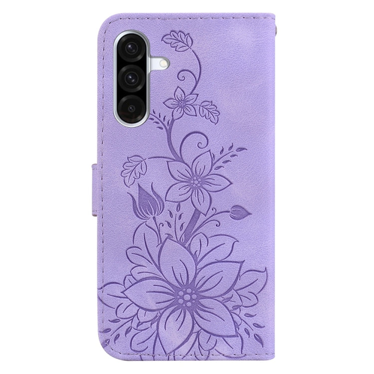 For Galaxy A26 5G Lily Embossed Leather Phone Case