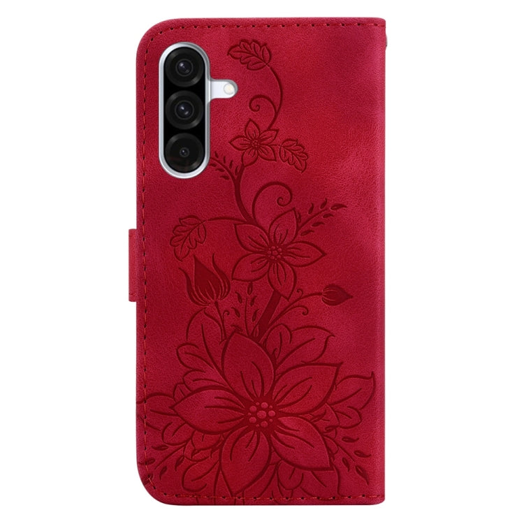 For Galaxy A26 5G Lily Embossed Leather Phone Case