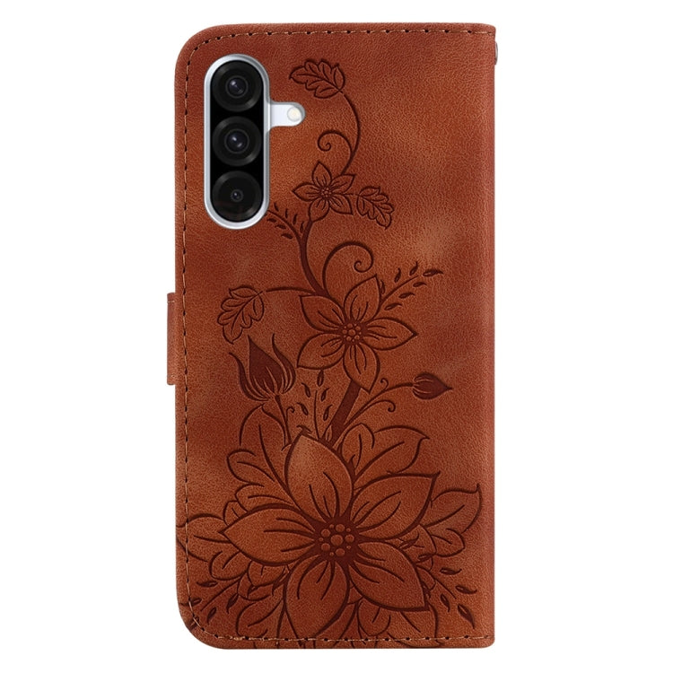 For Galaxy A36 5G / A56 5G Lily Embossed Leather Phone Case