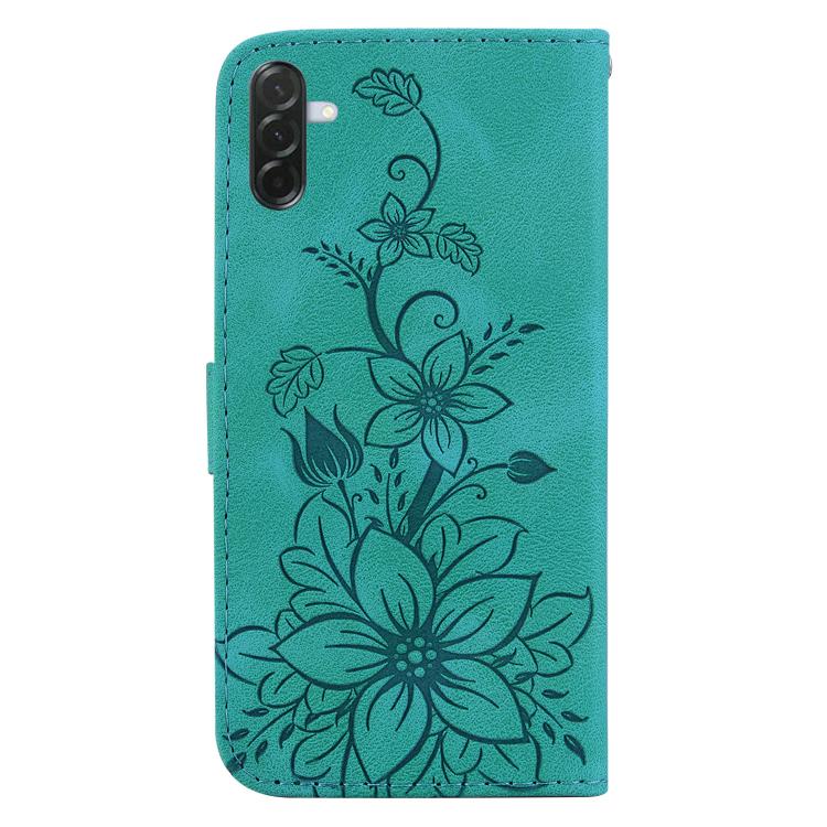 For Galaxy A57 5G Lily Embossed Leather Phone Case