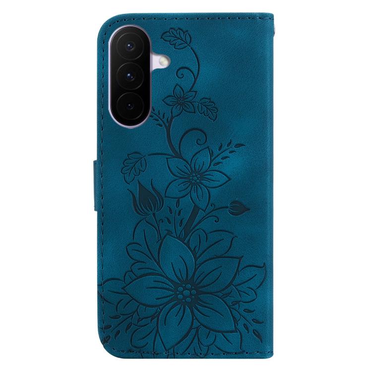 For Galaxy A27 5G Lily Embossed Leather Phone Case