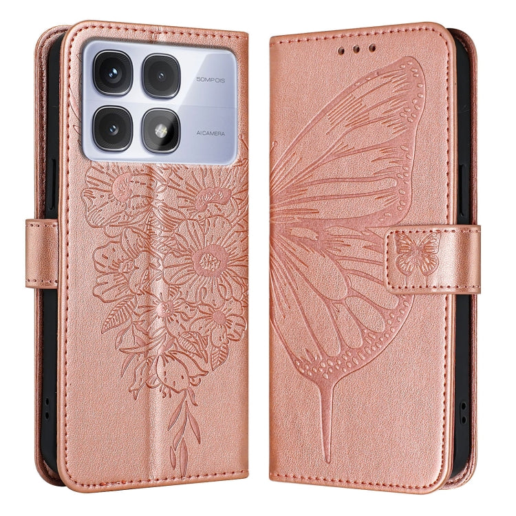 For Redmi K70 Ultra 5G Global Embossed Butterfly Leather Phone Case