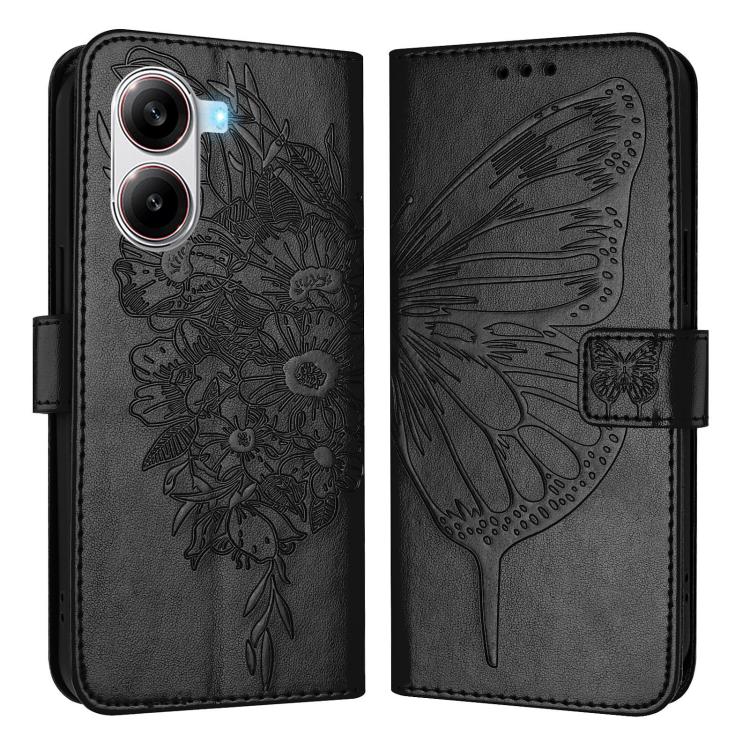 For Redmi Turbo 4 Embossed Butterfly Leather Phone Case