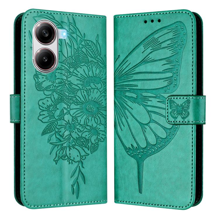 For Redmi Turbo 4 Embossed Butterfly Leather Phone Case