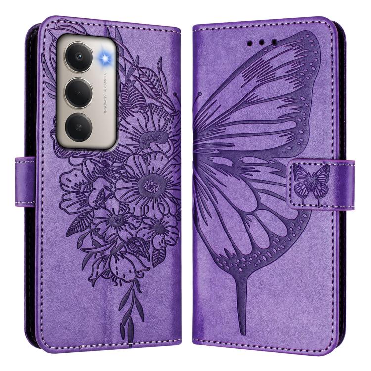 For Redmi 15 5G Global / 15 4G SEA Embossed Butterfly Leather Phone Case