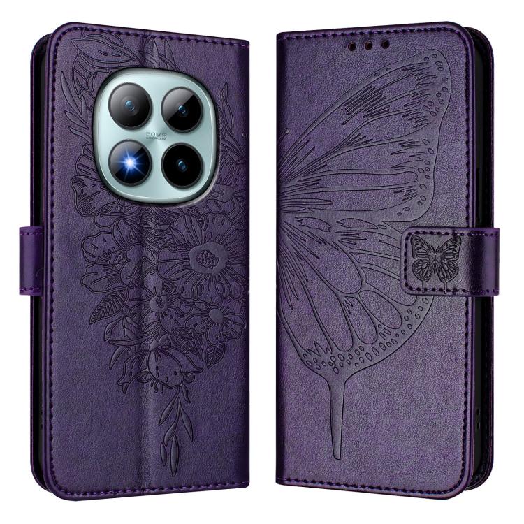 For Redmi Note 15 Pro+ 5G Global 163.3mm Embossed Butterfly Leather Phone Case