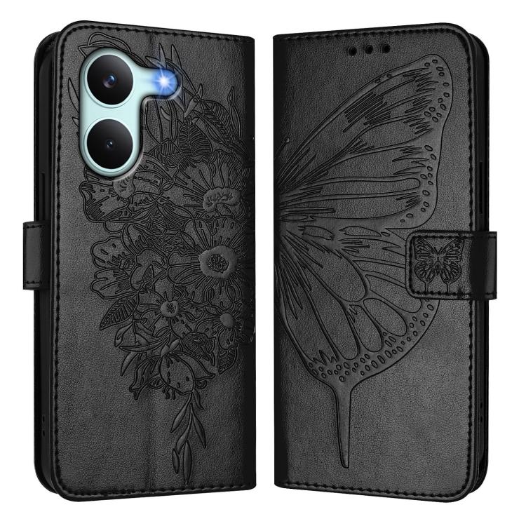 For Redmi Turbo 5 5G Global / Poco X8 Pro Embossed Butterfly Leather Phone Case
