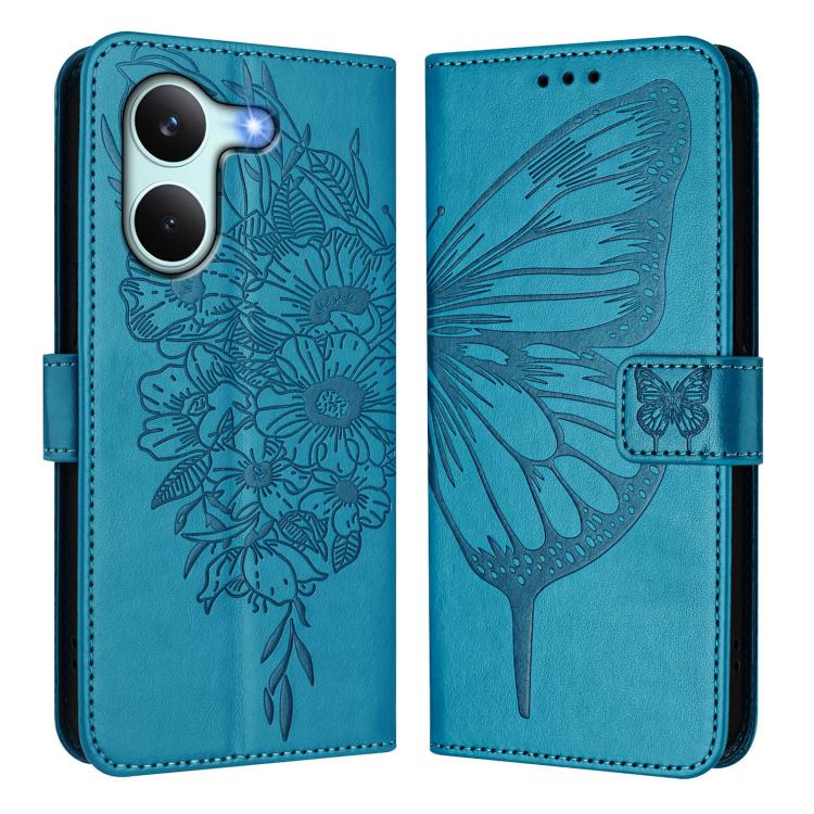 For Redmi Turbo 5 5G Global / Poco X8 Pro Embossed Butterfly Leather Phone Case