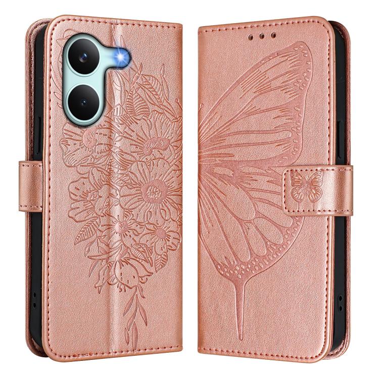 For Redmi Turbo 5 5G Global / Poco X8 Pro Embossed Butterfly Leather Phone Case