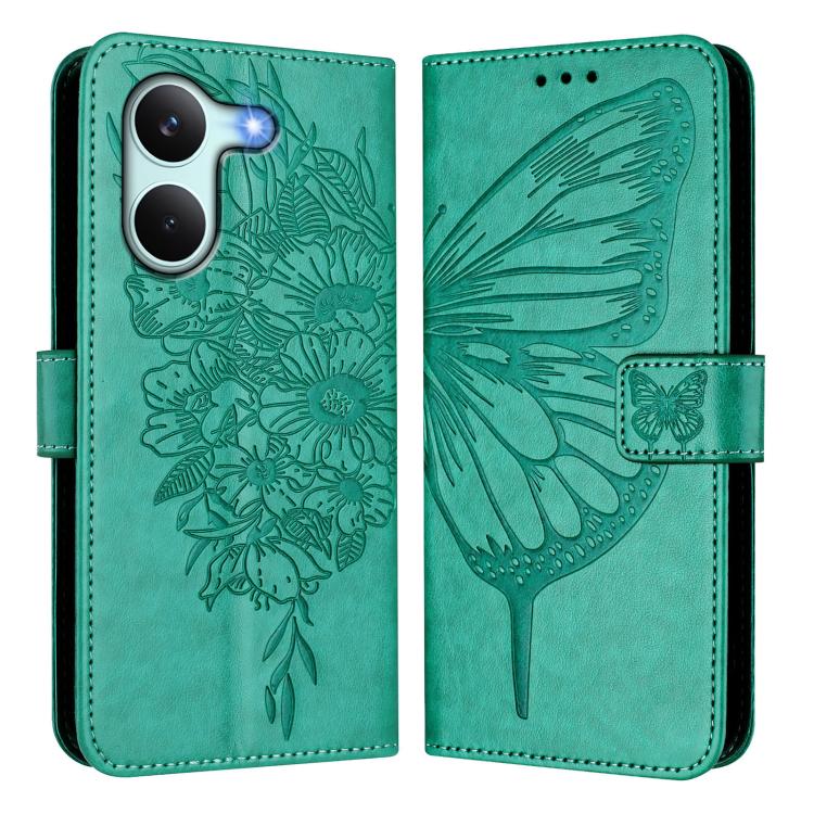 For Redmi Turbo 5 5G Global / Poco X8 Pro Embossed Butterfly Leather Phone Case