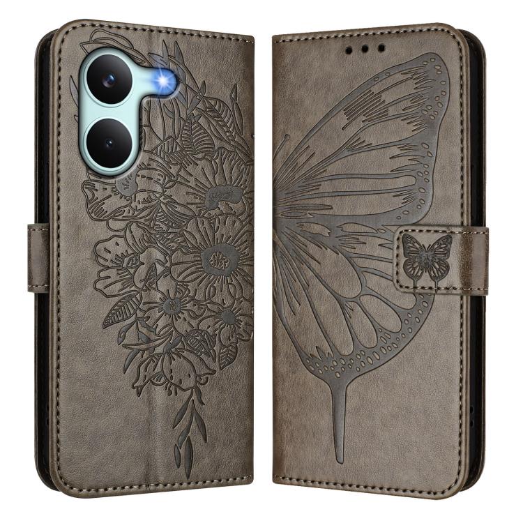 For Redmi Turbo 5 5G Global / Poco X8 Pro Embossed Butterfly Leather Phone Case
