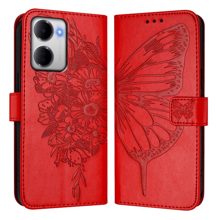 For Redmi 15a 5G Global Embossed Butterfly Leather Phone Case