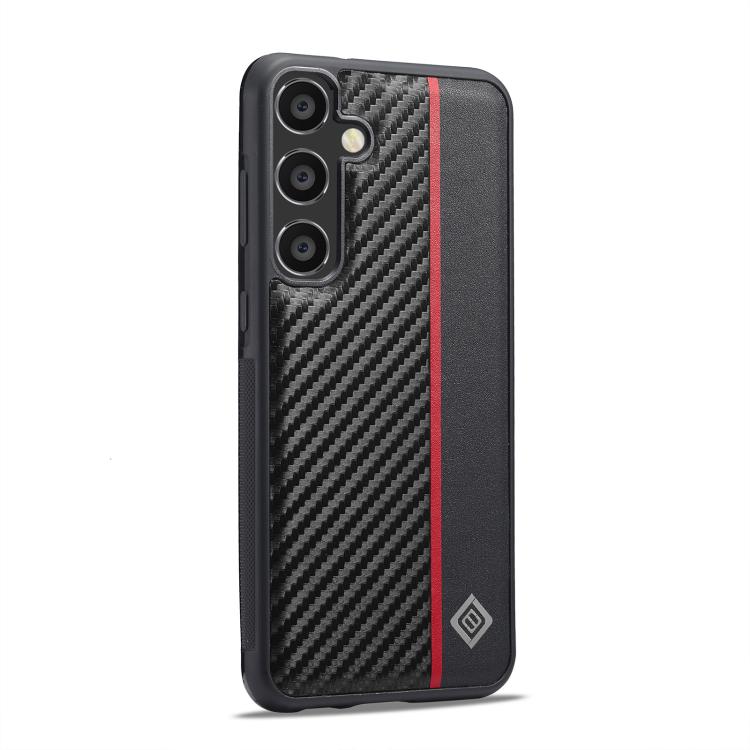For Samsung Galaxy S26 5G LC.IMEEKE 3 in 1 Carbon Fiber Texture Shockproof Phone Case - Black