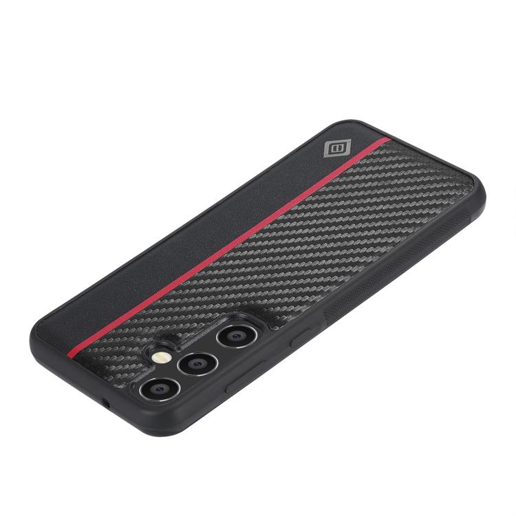 For Samsung Galaxy S26 5G LC.IMEEKE 3 in 1 Carbon Fiber Texture Shockproof Phone Case - Black