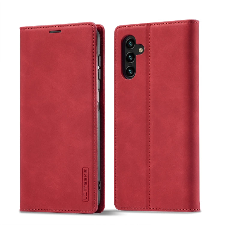 For Samsung Galaxy S24 FE 5G LC.IMEEKE Strong Magnetism Microfiber Leather Phone Case