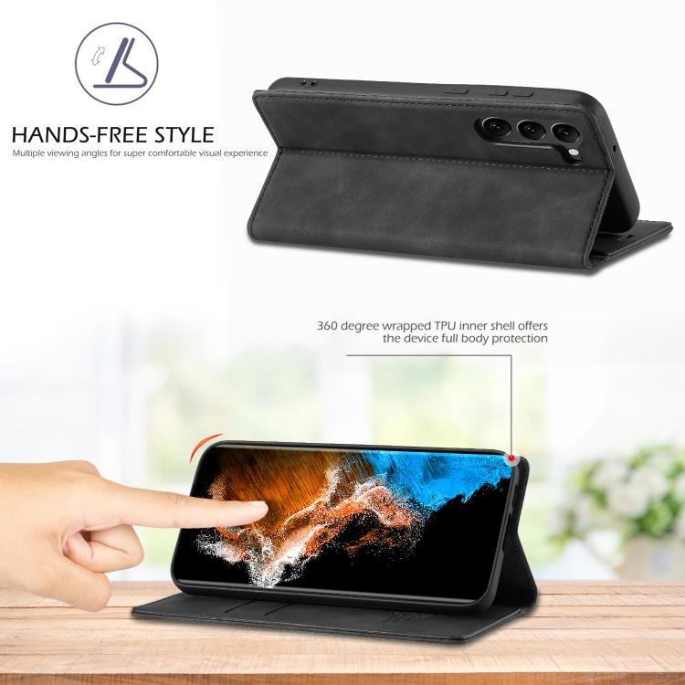 For Samsung Galaxy S25+ 5G LC.IMEEKE Strong Magnetism Microfiber Leather Phone Case