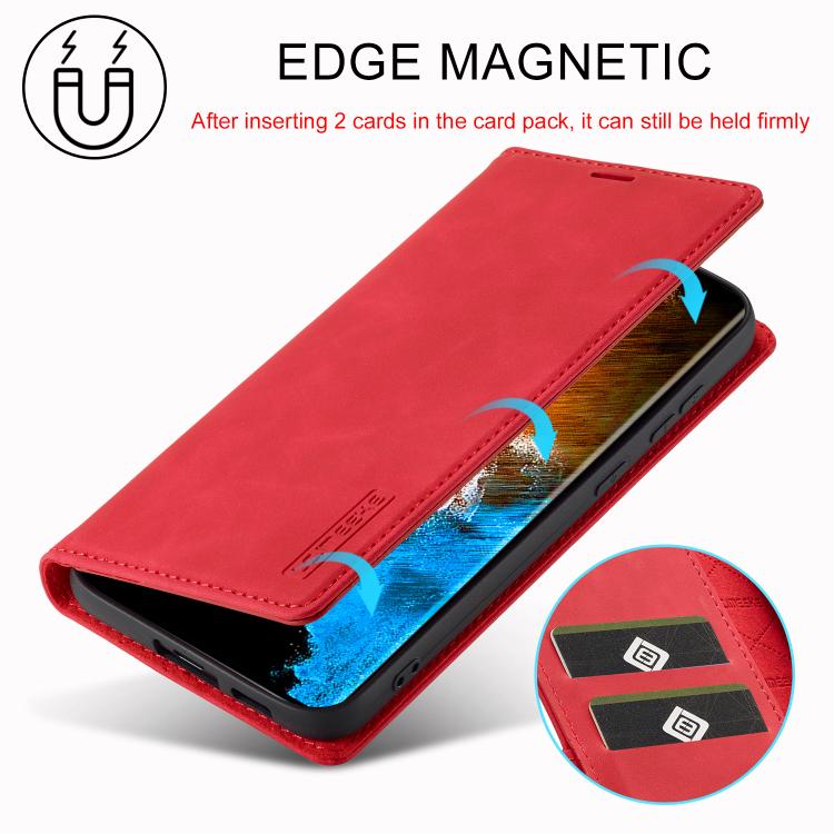 For Samsung Galaxy S25+ 5G LC.IMEEKE Strong Magnetism Microfiber Leather Phone Case