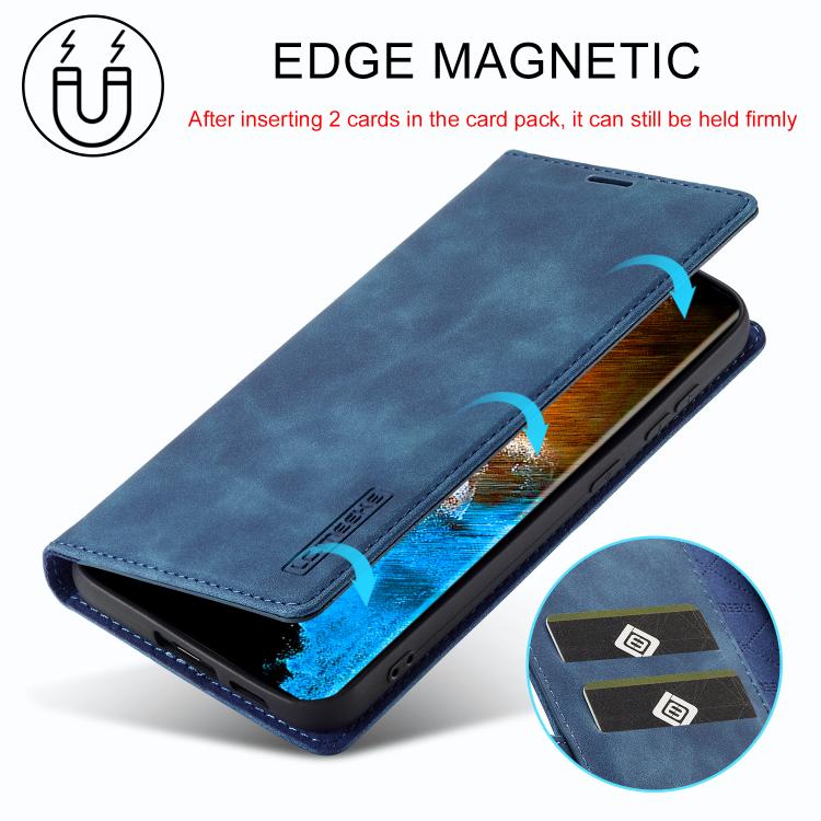 For Samsung Galaxy S25+ 5G LC.IMEEKE Strong Magnetism Microfiber Leather Phone Case